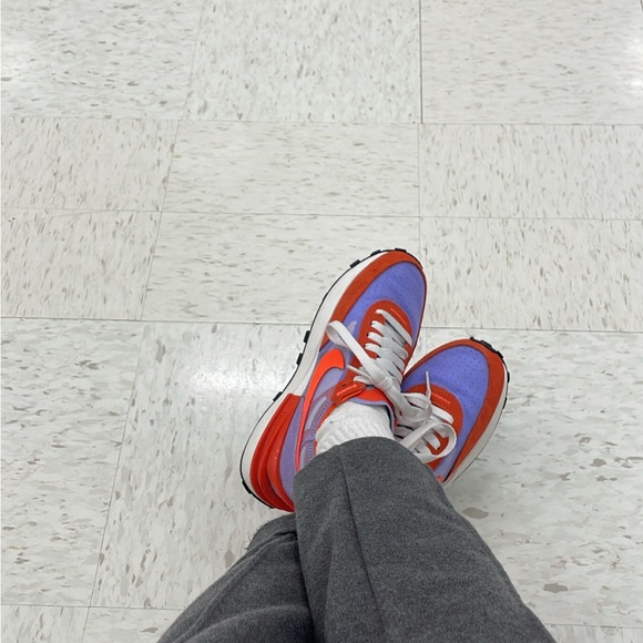 Nike Waffle Ones in Purple and Neon Orange - Picture 2 of 6